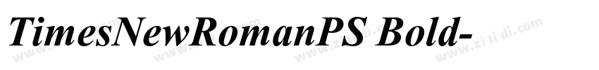 TimesNewRomanPS Bold字体转换